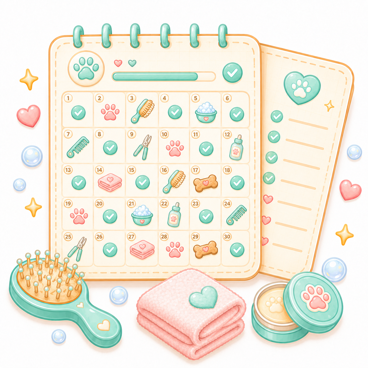30-Day Pet Grooming Routine Planner